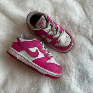 Nike Dunk Low Fuscia Toddler Size 7C